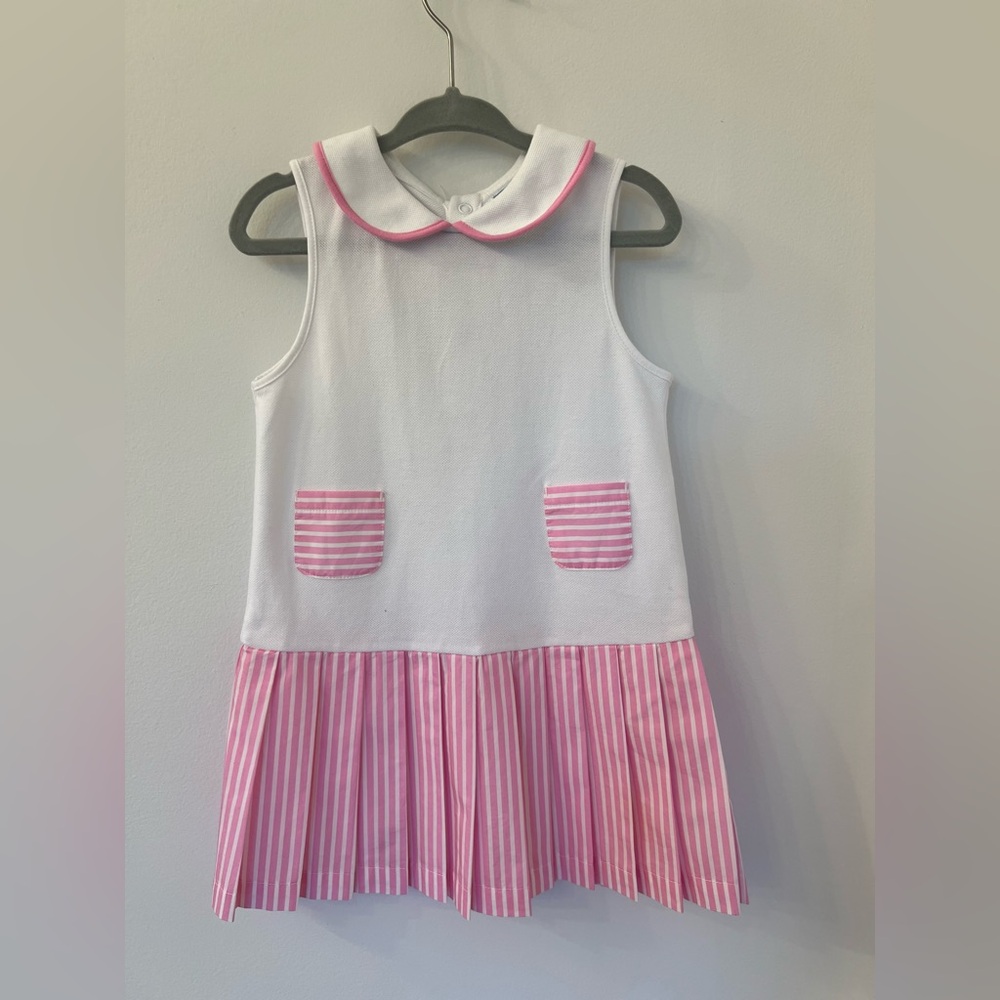 Jacadi White and Pink Baby Garment